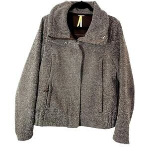 LOLE Brown Textured Durable Water Repellant Bomber Jacket Sz 10/12